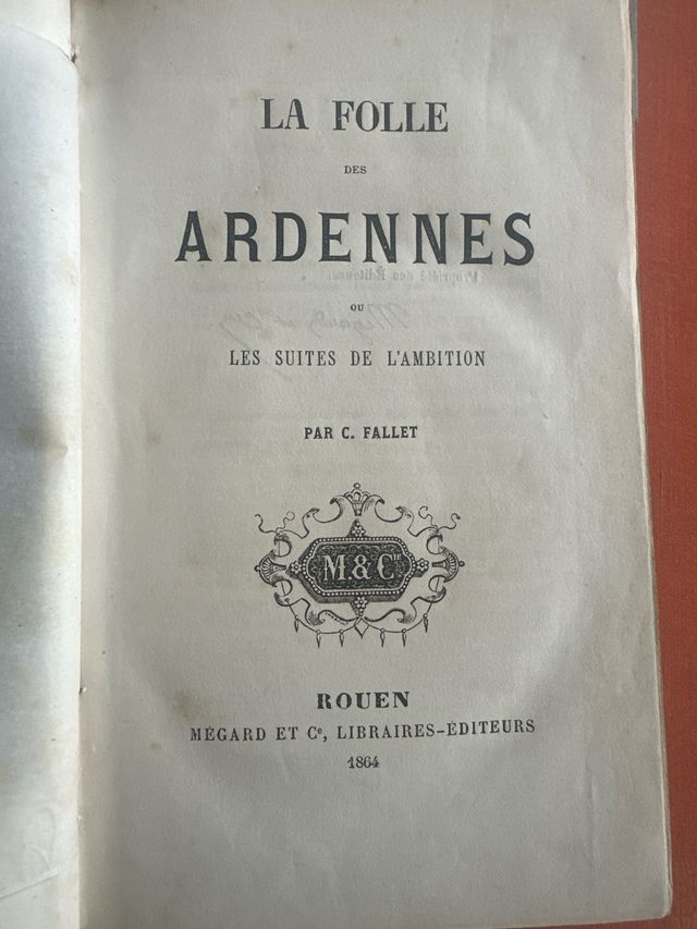 Libro antiguo: La Folle de Ardennes