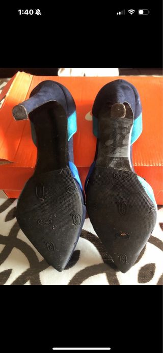 Tacones Zara azul & verde agua