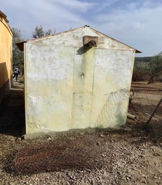 Caseta metálica amarilla 4x2,5m