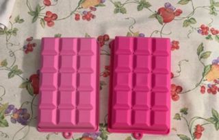 2 cubiteras de silicona de color Rosa NUEVAS