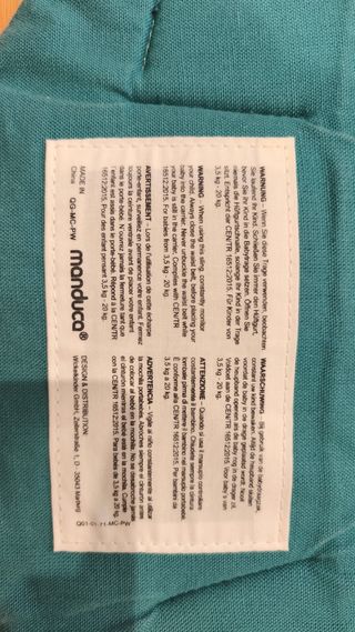 Mochila portabebés Manduca
