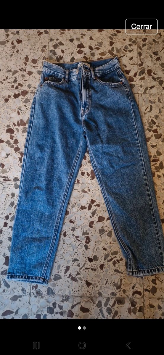 Vaqueros Mom Pull&Bear - Azul