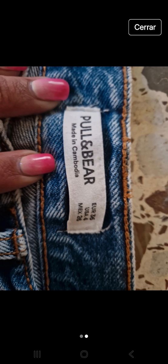 Vaqueros Mom Pull&Bear - Azul