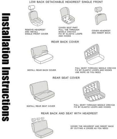 Capas de carro, 5 peças antiderrapantes, tampa de assento UNIVERSAL, (azul) Novo