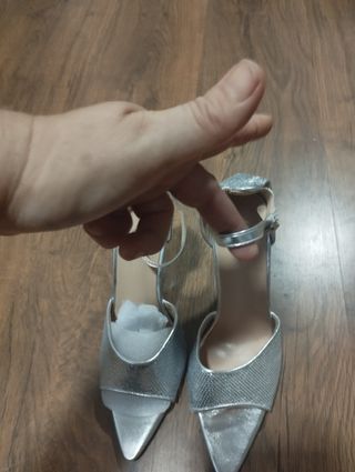 Sandalias Plata Estileto nuevas a estrenar