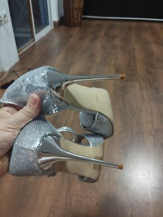 Sandalias Plata Estileto nuevas a estrenar