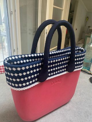 O bag mini borsa a mano rosa