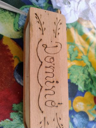 Domino in Scatola in legno decorata