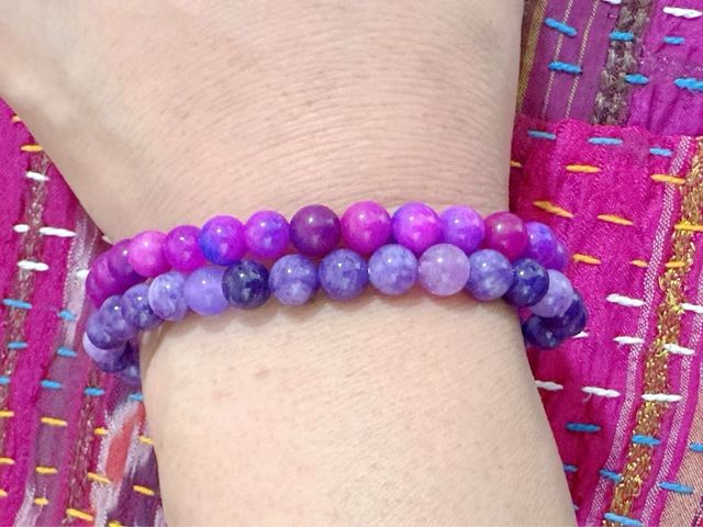 Pulseras Sugilita - Rosa y Morada