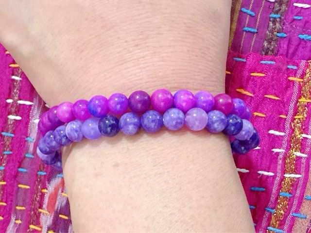 Pulseras Sugilita - Rosa y Morada
