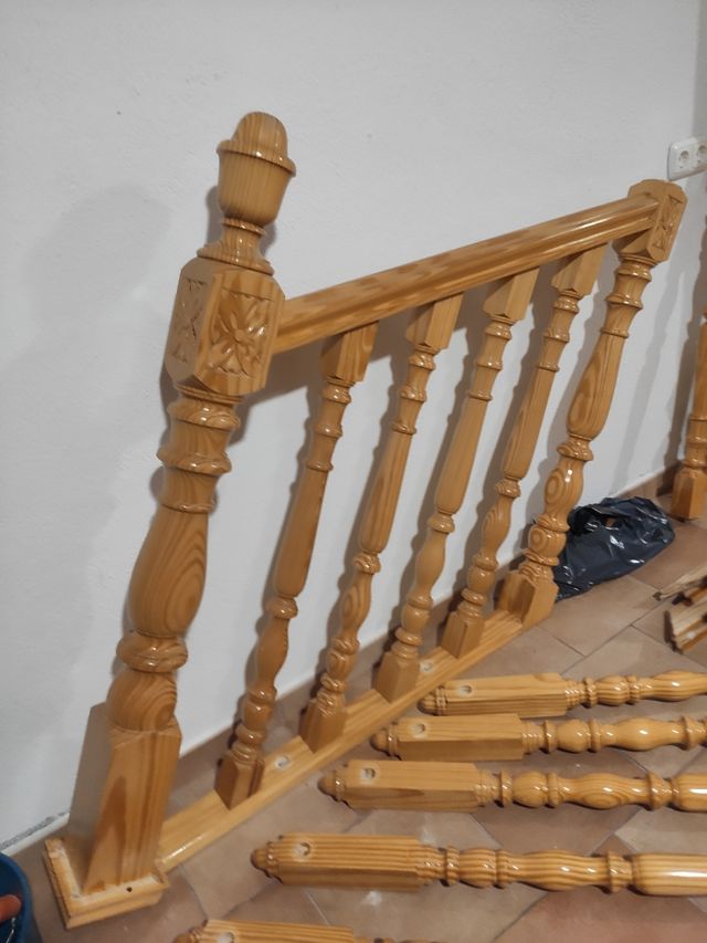 Baranda en madera de pino
