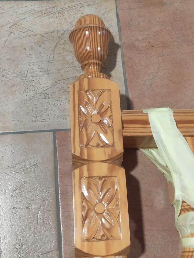 Baranda en madera de pino