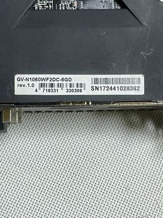 Tarjeta gráfica Gigabyte GV-N1060WF2OC-6GD
