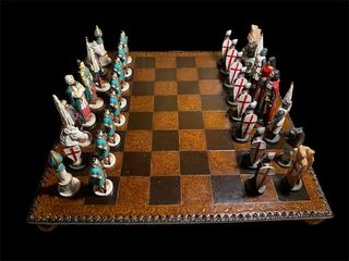 Scacchi Crociati Dipinti a Mano