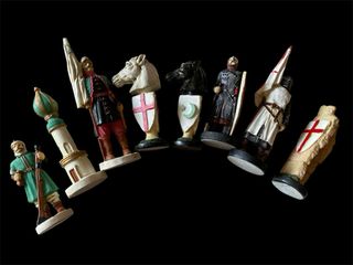 Scacchi Crociati Dipinti a Mano