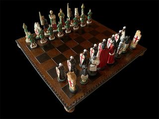 Scacchi Crociati Dipinti a Mano