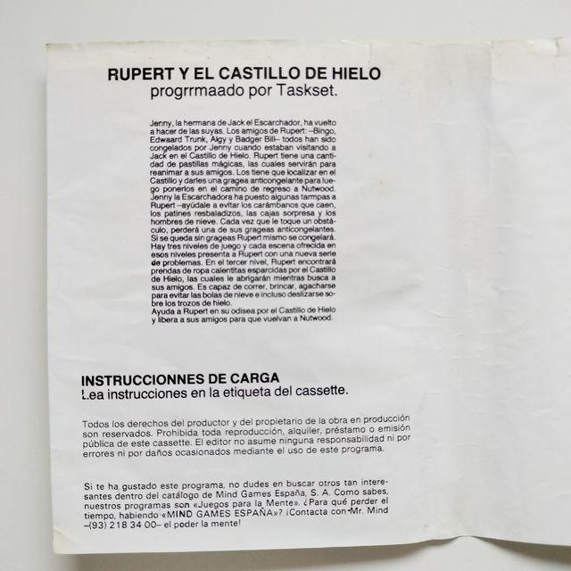 Rupert and the ice Castle - Spectrum 48k