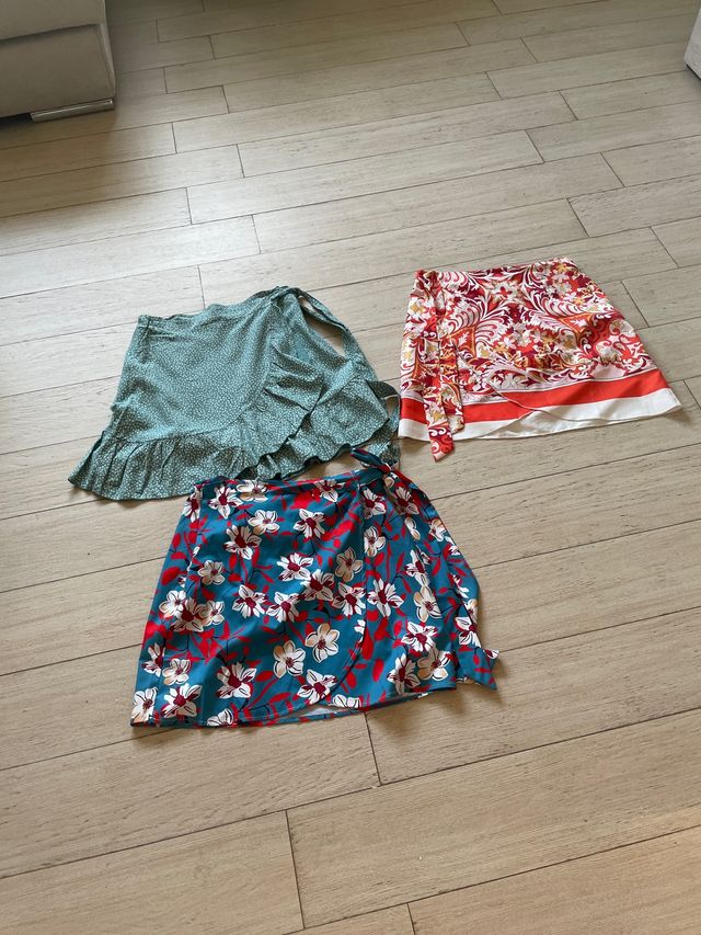 Lote 3 faldas cortas tipo pareo nuevas