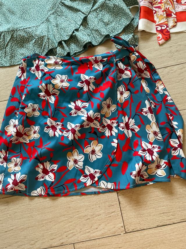 Lote 3 faldas cortas tipo pareo nuevas