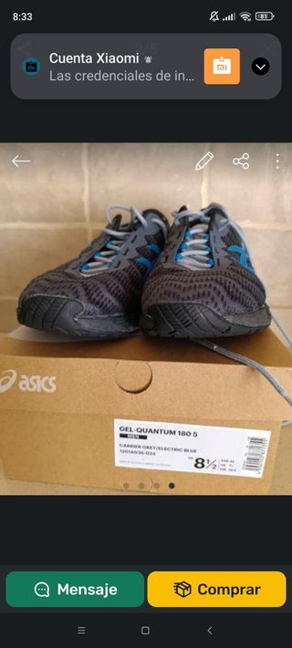 Zapatillas Asics Gel-Quantum talla 42.