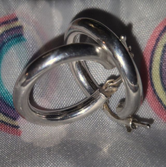 Aretes Aro Plata - Pendientes Plata