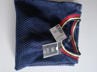 Camiseta azul de rejilla - Talla XS
