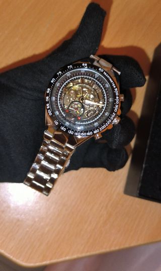 Reloj plata automático 