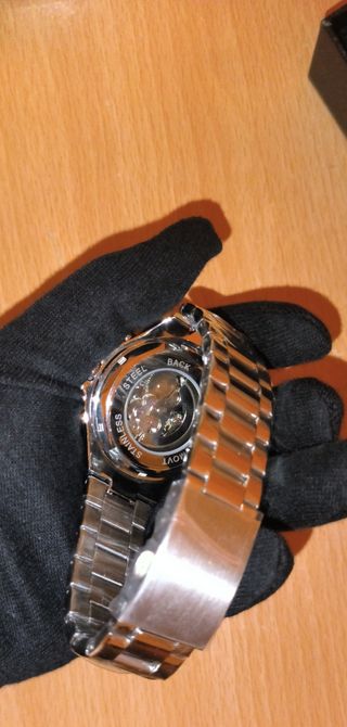 Reloj plata automático 