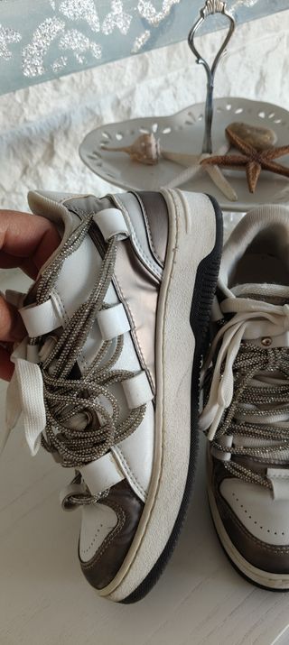 Gioselin Scarpe ragazza 35 - Bianche Argento