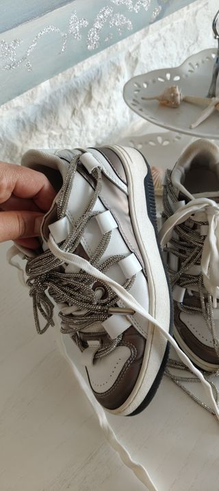 Gioselin Scarpe ragazza 35 - Bianche Argento