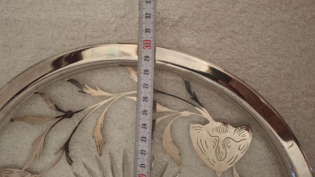 Bandeja Vintage cristal y plata -PRECIO A CONVENIR