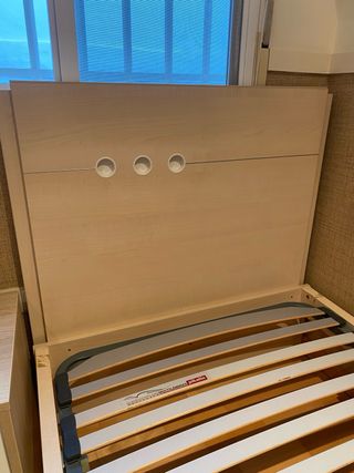 Cama individual beige