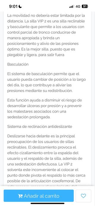 Silla de ruedas marca karma modelo SRV