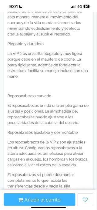 Silla de ruedas marca karma modelo SRV