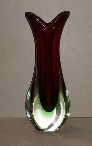 Vaso Vetro Sommerso Murano 27cm