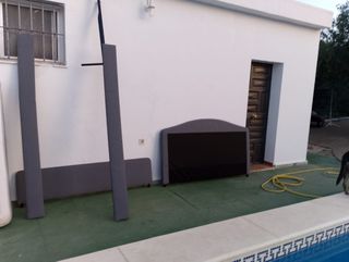 Cabecera cama gris - Tela