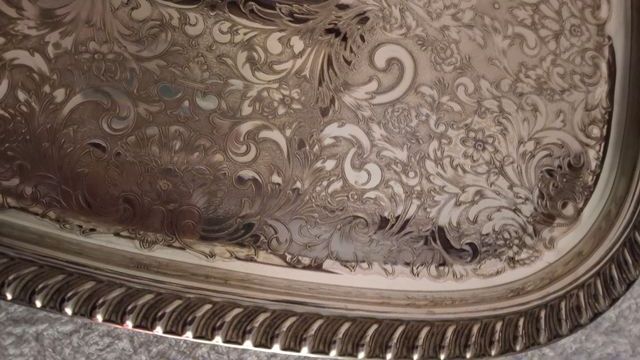 Bandeja Vintage Metálica -METAL PLATEADO