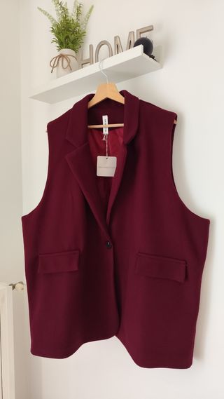 Gilet Bordeaux Donna Taglie Forti Curvy