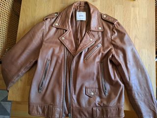 Chaqueta cuero Mango XL marrón