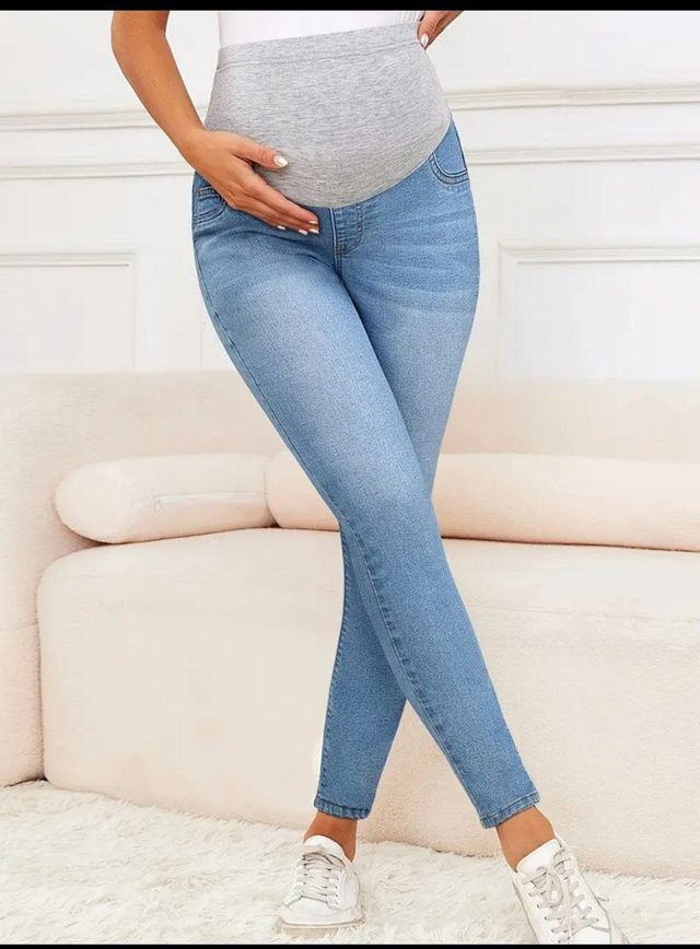 Jeans premamá tiro alto - L (40-42)