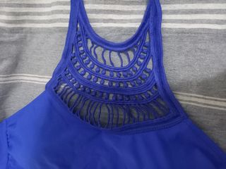 Top bikini azul