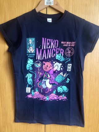 Camiseta Gato Cómic talla S