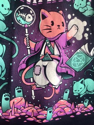 Camiseta Gato Cómic talla S