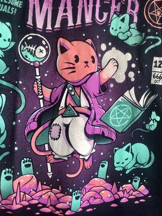 Camiseta Gato Cómic talla S