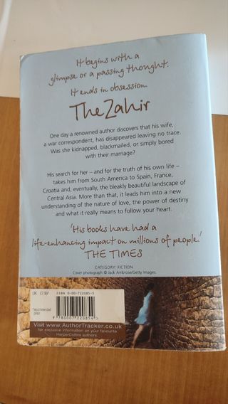 The Zahir de Paulo Coelho. Libro Novela en Inglés.