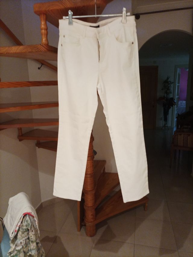Pantalones vaqueros blancos mujer
