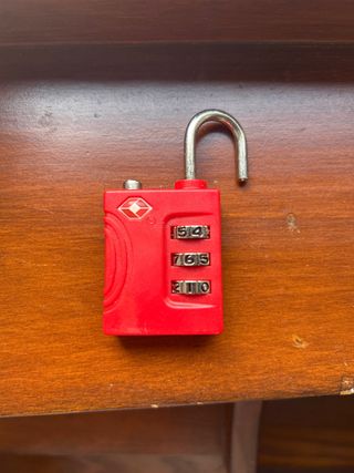 Candado Samsonite rojo - maleta