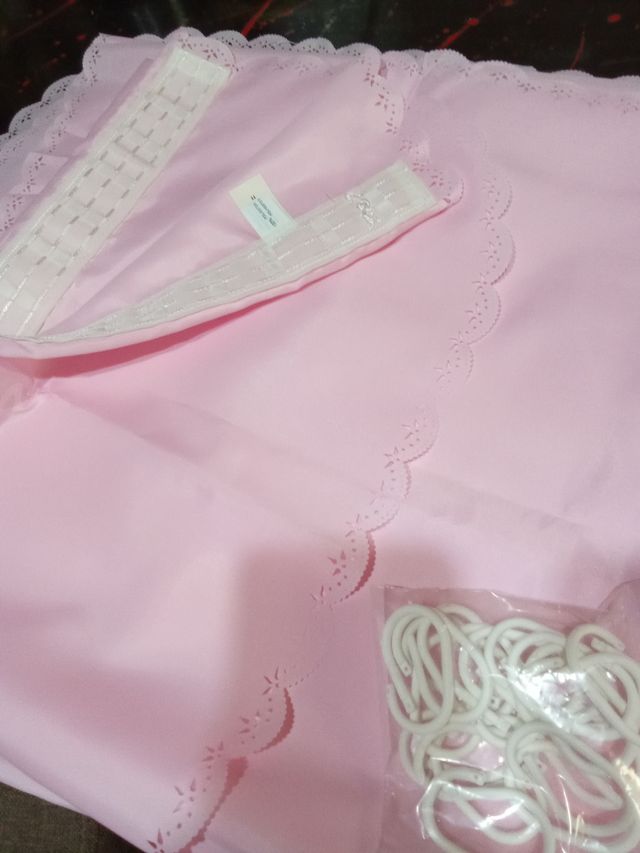 Cortina de baño rosa - 1 ud.
