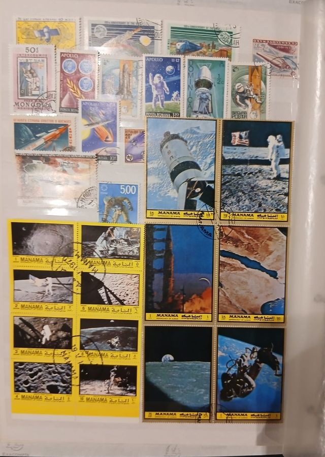 550 sellos de astronautas y del espacio