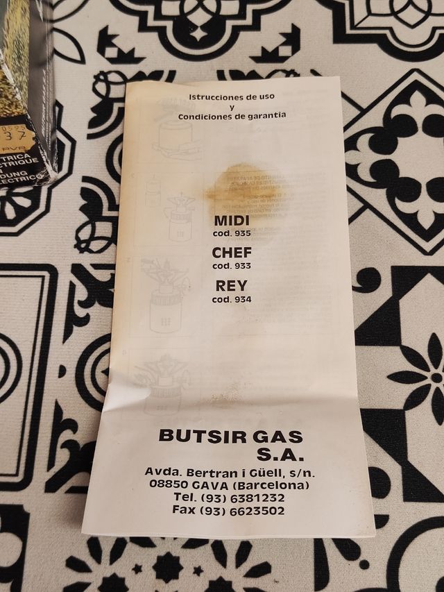 Hornillo Butsir Rey - Camping gas, vintage